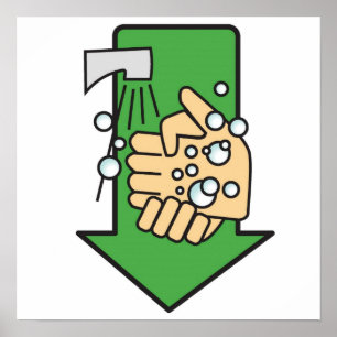 Hand Tvättar Poster