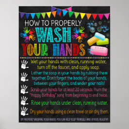 Hand Tvättar Poster