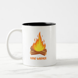 Hand Warmer Camp Fire Två-Tonad Mugg