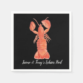 Hand Watercolor Seafood Lobster Pappersservett
