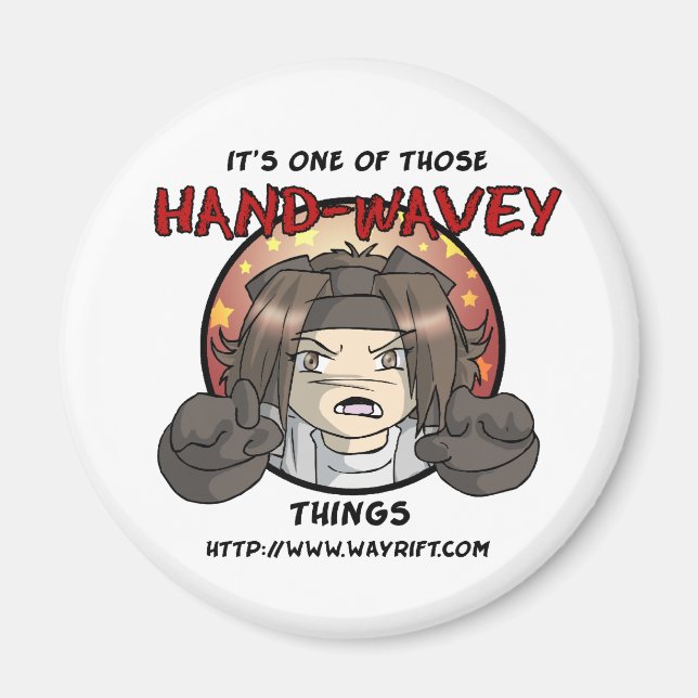Hand-Wavey Sak Magnet (Framsidan)