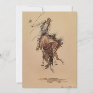 Hand-Whipping a Bronc av Edward Borein Inbjudningar