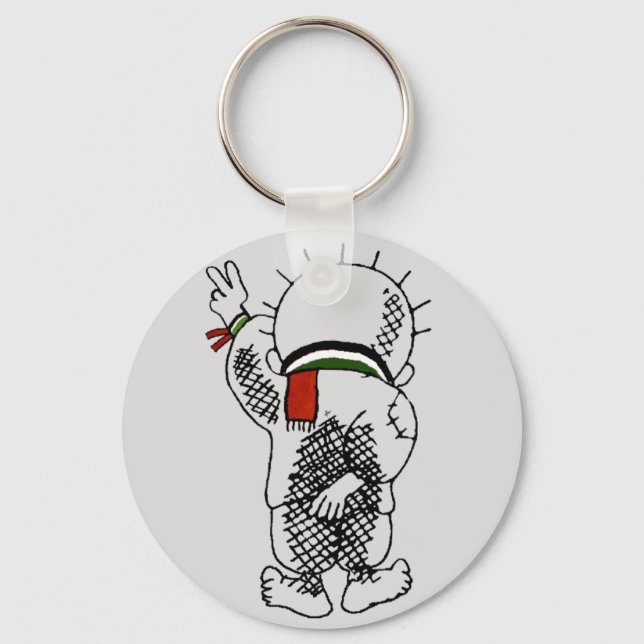 Handala (palestinsk Kid) Keychain Nyckelring (Framsida)