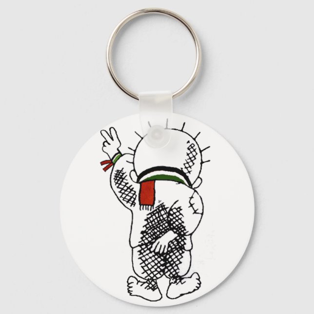 Handala (palestinsk Kid) Keychain Nyckelring (Framsida)