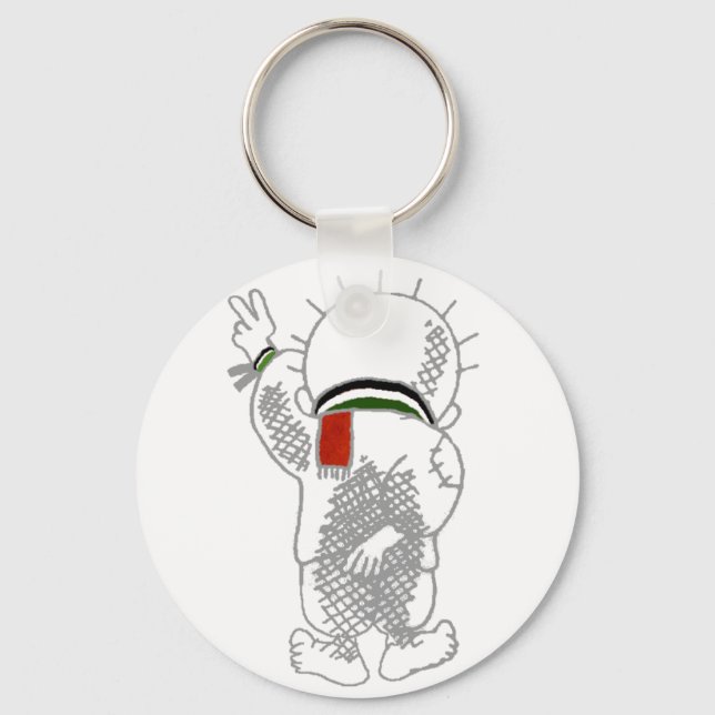 Handala (palestinsk Kid) Keychain Nyckelring (Framsida)