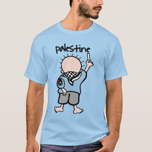 Handaladesign för Palestina elegant T-Shirt (Framsida)