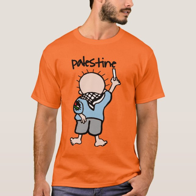 Handaladesign för Palestina elegant T Shirt (Framsida)