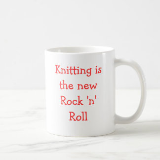 Handarbete är den nya stenen - och - rulle kaffemugg