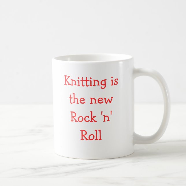 Handarbete är den nya stenen - och - rulle kaffemugg (Höger)