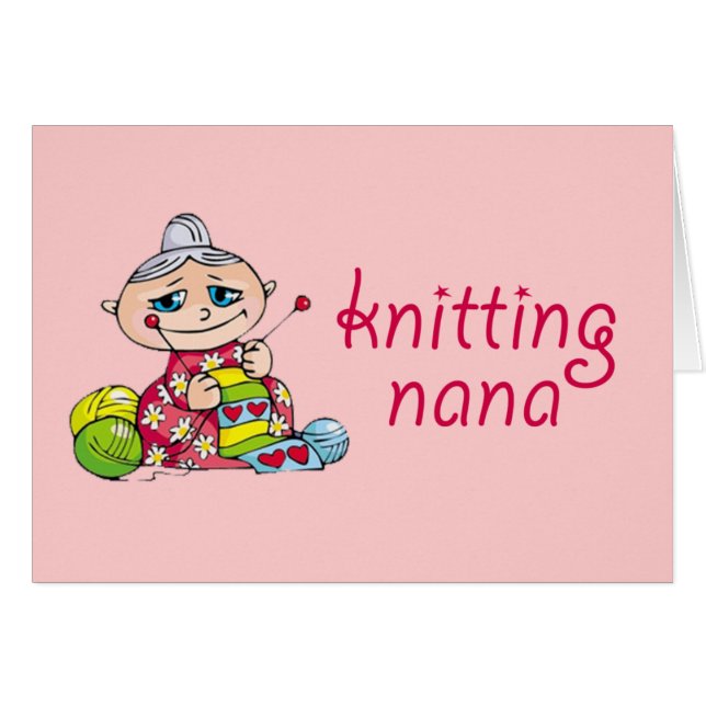 Handarbete Nana Hälsningskort (Framsidan Horizontal)