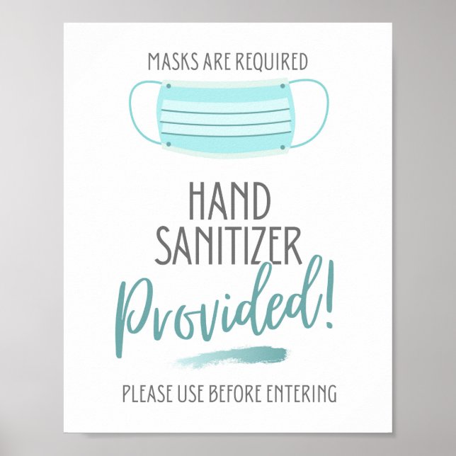 Handavhjälpare har tillhandahållits, masker krävs poster (Framsidan)