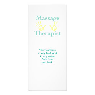 Handavtryck av massageterapeut reklamkort