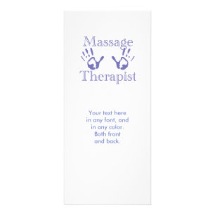 Handavtryck av massageterapeut reklamkort