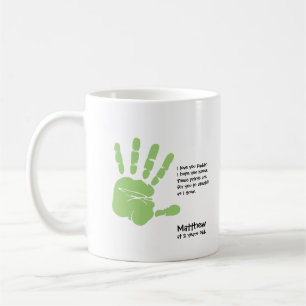 Handavtrycksgåva från personlig Fars dag Kaffemugg
