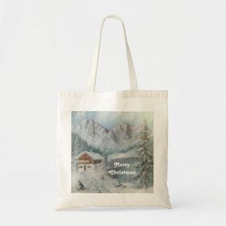Handbag Ann Hayes Painting Bavarian Snö Dream Tygkasse