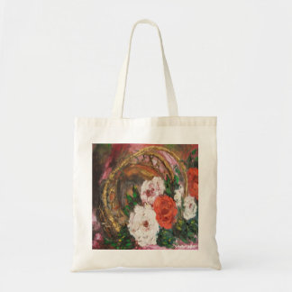 Handbag Ann Hayes Painting Flower Basket Tygkasse