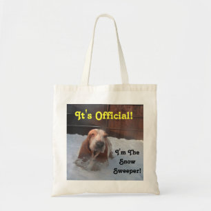 Handbag Basset Hound Snö Sweeper Tygkasse
