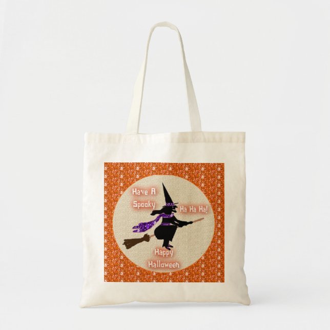 Handbag Broom Stick WItch Tygkasse (Framsidan)