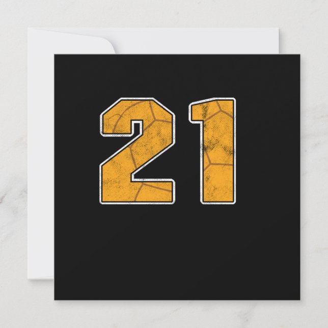 Handball 21:a födelsedagsfirandet Sports Gift Inbjudningar (Framsida)