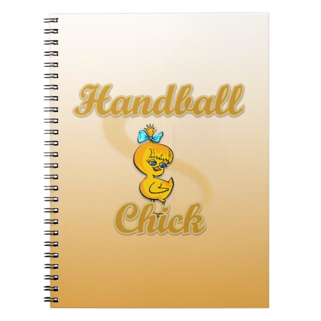 Handball-Chick Anteckningsbok Med Spiral (Framsidan)