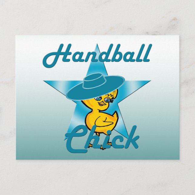 Handball-Chick nr 7 Vykort (Framsida)