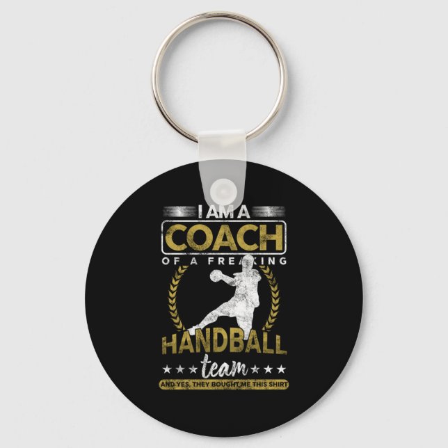 Handball Coach Throwing Team Sports Goal Gift Nyckelring (Framsida)