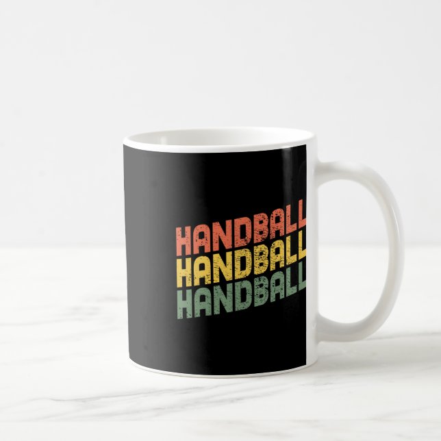 Handball Gift Vintage Stil Kaffemugg (Höger)