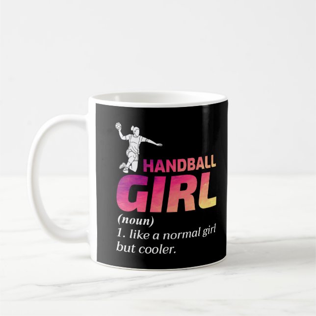 Handball Girl Handballer Funny Say Kaffemugg (Vänster)