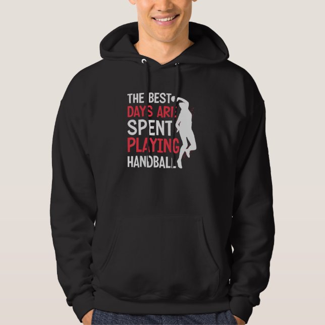 Handball  Graphic For Girls Women Kids Handball 10 Hoodie (Framsida)