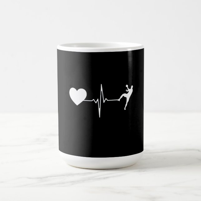 Handball Handball Player-pulsslag Kaffemugg (Center)