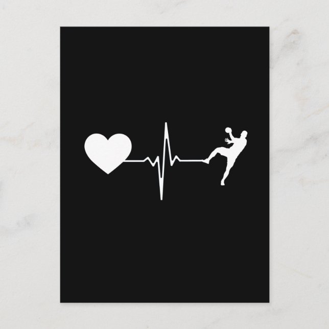 Handball Handball Player-pulsslag Vykort (Framsida)