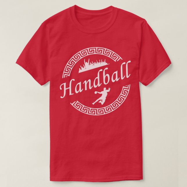 Handball Handballer Boll Sports Teamsport am T Shirt (Design framsida)