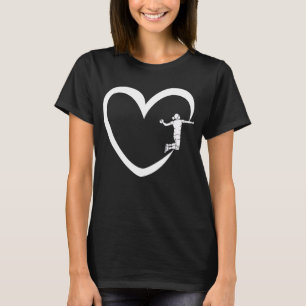 Handball Heart Women Handball Player Funny Gift T Shirt