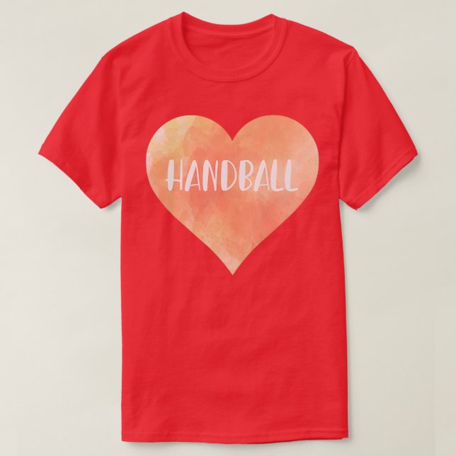 Handball kärlek hjärta t shirt (Design framsida)