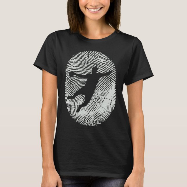 Handball Player   I Fingerprint Ball Team T Shirt (Framsida)