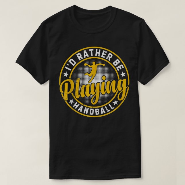 Handball Player-ID:t spelas i stället upp handboll T Shirt (Design framsida)