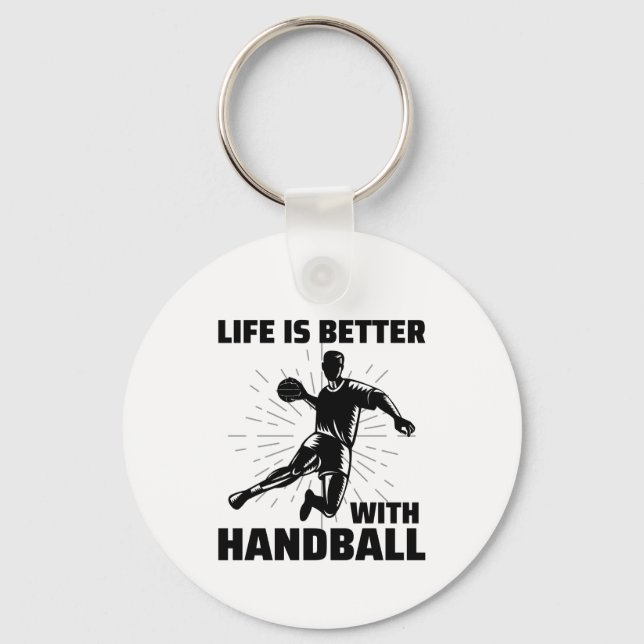 Handball Player Sport Team Handballer Funny Say Nyckelring (Framsida)
