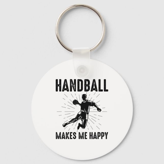 Handball Player Sport Team Handballer Funny Say Nyckelring (Framsida)