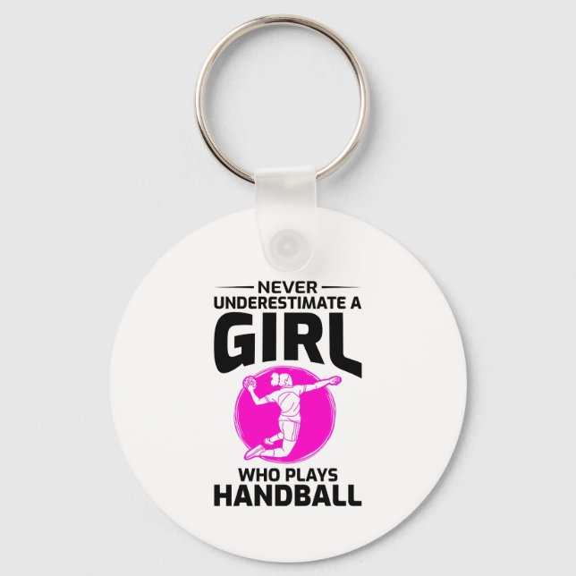 Handball Player Sport Team Handballer Funny Say Nyckelring (Framsida)
