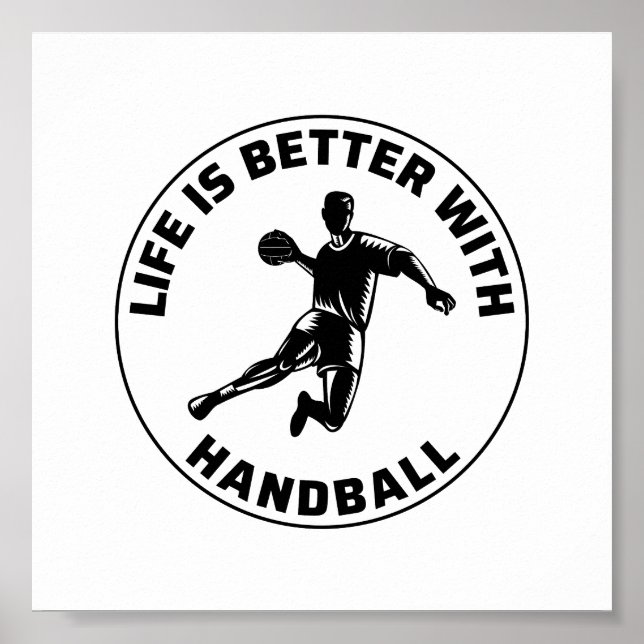 Handball Player Sport Team Handballer Funny Say Poster (Framsidan)