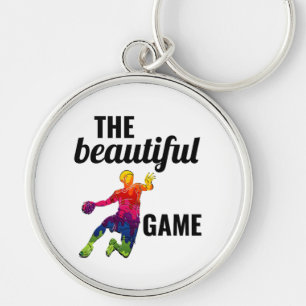Handball Player Sport Team Handballer Funny Say Rund Silverfärgad Nyckelring