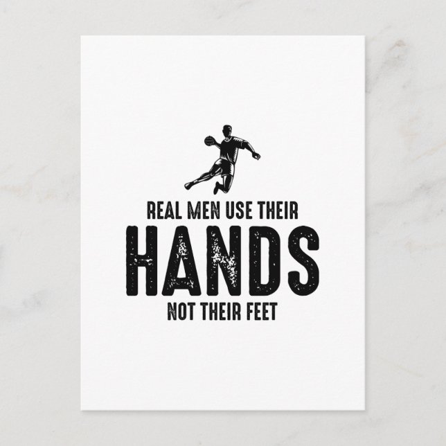 Handball Player Sport Team Handballer Funny Say Vykort (Framsida)