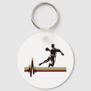 Handball Player Sport Team Handballer Heartslag Nyckelring