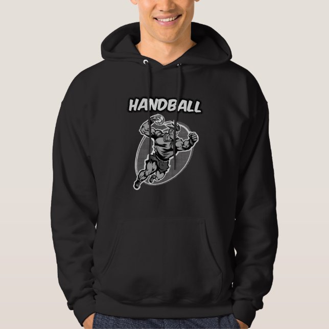 Handball Player Team Coach Hoodie (Framsida)