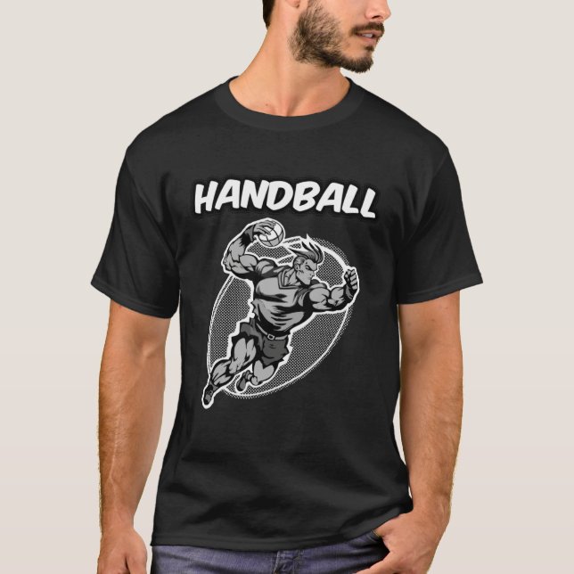 Handball Player Team Coach T Shirt (Framsida)