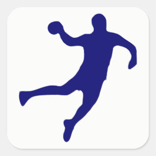 Handball Silhouette Fyrkantigt Klistermärke