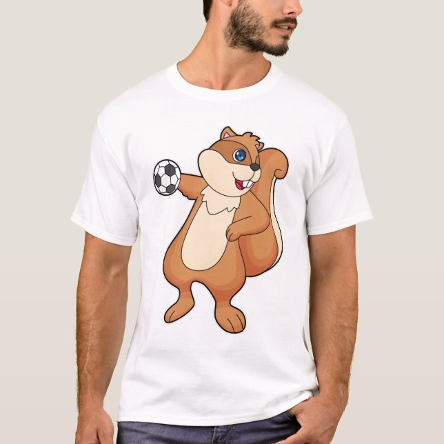 Handball-spelare för ekorbollspelare t shirt (Framsida)