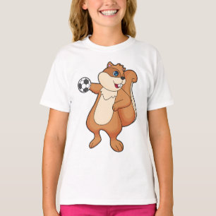 Handball-spelare för ekorbollspelare t shirt
