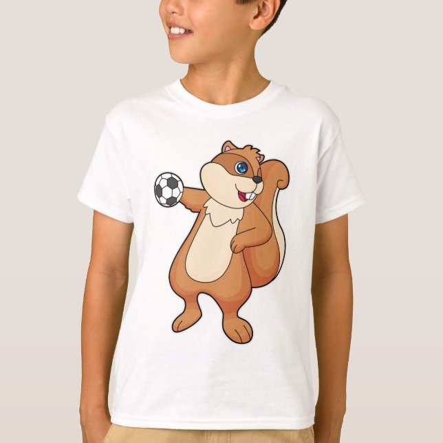 Handball-spelare för ekorbollspelare t shirt (Framsida)