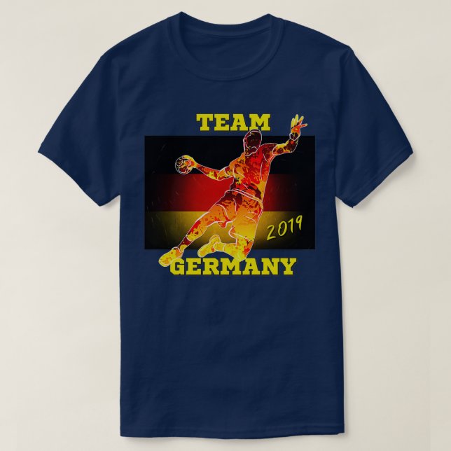 Handball Team Tyskland 2019 Fläkt Shirt T Shirt (Design framsida)